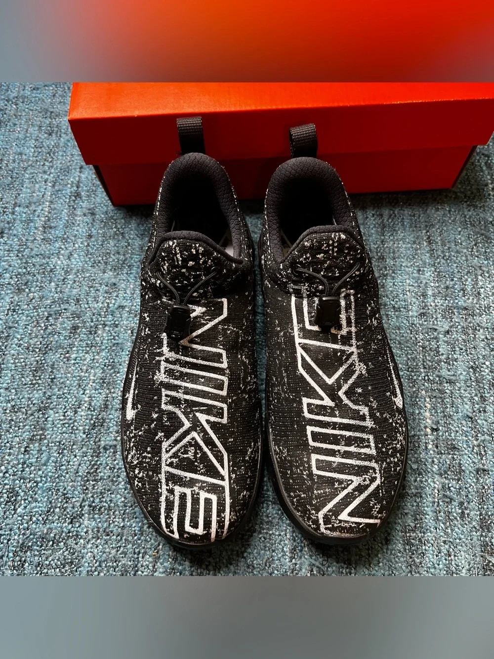 Nike React Metcon Slip On Sneakers in Black White Women's Size 7 Gym Training